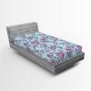 Ambesonne Floral Fitted Sheet, Romantic Valentine’s Day Theme Overlapping Simplistic Rose Flowers Art, Decorative Soft Fabric Bedding All-Round Elastic Pocket, Full Size, Pale Salmon and Blush(Soft Pink and Purpleblue)