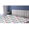 Ambesonne Floral Fitted Sheet, Romantic Valentine’s Day Theme Overlapping Simplistic Rose Flowers Art, Decorative Soft Fabric Bedding All-Round Elastic Pocket, Full Size, Pale Salmon and Blush(Pink and Dark Seafoam)