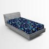 Ambesonne Floral Fitted Sheet, Romantic Valentine’s Day Theme Overlapping Simplistic Rose Flowers Art, Decorative Soft Fabric Bedding All-Round Elastic Pocket, Full Size, Pale Salmon and Blush(Dark Sky Blue and Mustard)
