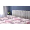 Ambesonne Floral Fitted Sheet, Romantic Valentine’s Day Theme Overlapping Simplistic Rose Flowers Art, Decorative Soft Fabric Bedding All-Round Elastic Pocket, Full Size, Pale Salmon and Blush(Dark Purple Grey Pink)