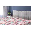 Ambesonne Floral Fitted Sheet, Romantic Valentine’s Day Theme Overlapping Simplistic Rose Flowers Art, Decorative Soft Fabric Bedding All-Round Elastic Pocket, Full Size, Pale Salmon and Blush(Dried Rose and Slate Blue)