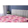 Ambesonne Floral Fitted Sheet, Romantic Valentine’s Day Theme Overlapping Simplistic Rose Flowers Art, Decorative Soft Fabric Bedding All-Round Elastic Pocket, Full Size, Pale Salmon and Blush(Hot Pink Blue Violet)