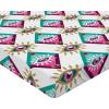 Ambesonne Floral Fitted Sheet, Romantic Valentine’s Day Theme Overlapping Simplistic Rose Flowers Art, Decorative Soft Fabric Bedding All-Round Elastic Pocket, Full Size, Pale Salmon and Blush(Pink and Dark Seafoam)