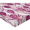 Ambesonne Floral Fitted Sheet, Roses Lavender Eucalyptus Watercolor Valentine’s Day Romantic Concept, Decorative Soft Fabric Bedding All-Round Elastic Pocket, Full Size, Purple Grey and Off White(Dark Magenta White)