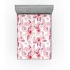 Ambesonne Floral Fitted Sheet, Roses Lavender Eucalyptus Watercolor Valentine’s Day Romantic Concept, Decorative Soft Fabric Bedding All-Round Elastic Pocket, Full Size, Purple Grey and Off White(Pastel Pink and Pale Fuchsia)
