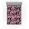 Ambesonne Floral Fitted Sheet, Roses Lavender Eucalyptus Watercolor Valentine’s Day Romantic Concept, Decorative Soft Fabric Bedding All-Round Elastic Pocket, Full Size, Purple Grey and Off White(Hot Pink Reseda Green)