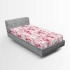 Ambesonne Floral Fitted Sheet, Roses Lavender Eucalyptus Watercolor Valentine’s Day Romantic Concept, Decorative Soft Fabric Bedding All-Round Elastic Pocket, Full Size, Purple Grey and Off White(Pastel Pink and Pale Fuchsia)