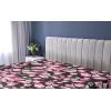 Ambesonne Floral Fitted Sheet, Roses Lavender Eucalyptus Watercolor Valentine’s Day Romantic Concept, Decorative Soft Fabric Bedding All-Round Elastic Pocket, Full Size, Purple Grey and Off White(Hot Pink Reseda Green)