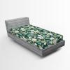 Ambesonne Floral Fitted Sheet, Roses Lavender Eucalyptus Watercolor Valentine’s Day Romantic Concept, Decorative Soft Fabric Bedding All-Round Elastic Pocket, Full Size, Purple Grey and Off White(Fern Green Sky Blue Teal)