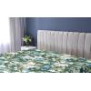 Ambesonne Floral Fitted Sheet, Roses Lavender Eucalyptus Watercolor Valentine’s Day Romantic Concept, Decorative Soft Fabric Bedding All-Round Elastic Pocket, Full Size, Purple Grey and Off White(Fern Green Sky Blue Teal)