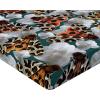 Ambesonne Floral Fitted Sheet, Roses Lavender Eucalyptus Watercolor Valentine’s Day Romantic Concept, Decorative Soft Fabric Bedding All-Round Elastic Pocket, Full Size, Purple Grey and Off White(Pale Orange Teal Brown)