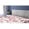 Ambesonne Floral Fitted Sheet, Roses Lavender Eucalyptus Watercolor Valentine’s Day Romantic Concept, Decorative Soft Fabric Bedding All-Round Elastic Pocket, Full Size, Purple Grey and Off White(Dried Rose Pale Ruby)