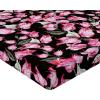 Ambesonne Floral Fitted Sheet, Roses Lavender Eucalyptus Watercolor Valentine’s Day Romantic Concept, Decorative Soft Fabric Bedding All-Round Elastic Pocket, Full Size, Purple Grey and Off White(Hot Pink Reseda Green)