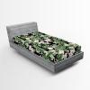 Ambesonne Floral Fitted Sheet, Roses Lavender Eucalyptus Watercolor Valentine’s Day Romantic Concept, Decorative Soft Fabric Bedding All-Round Elastic Pocket, Full Size, Purple Grey and Off White(Fern Green Pale Mauve)