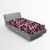 Ambesonne Floral Fitted Sheet, Roses Lavender Eucalyptus Watercolor Valentine’s Day Romantic Concept, Decorative Soft Fabric Bedding All-Round Elastic Pocket, Full Size, Purple Grey and Off White(Hot Pink Reseda Green)
