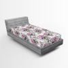 Ambesonne Floral Fitted Sheet, Roses Lavender Eucalyptus Watercolor Valentine’s Day Romantic Concept, Decorative Soft Fabric Bedding All-Round Elastic Pocket, Full Size, Purple Grey and Off White(Lilac Pearl Reseda Green)