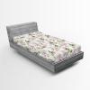 Ambesonne Floral Fitted Sheet, Roses Lavender Eucalyptus Watercolor Valentine’s Day Romantic Concept, Decorative Soft Fabric Bedding All-Round Elastic Pocket, Full Size, Purple Grey and Off White(Pale Pink and Laurel Green)