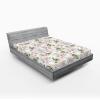Ambesonne Floral Fitted Sheet, Roses Lavender Eucalyptus Watercolor Valentine’s Day Romantic Concept, Decorative Soft Fabric Bedding All-Round Elastic Pocket, Full Size, Purple Grey and Off White(Pale Pink and Laurel Green)