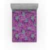 Ambesonne Floral Fitted Sheet, Roses Lavender Eucalyptus Watercolor Valentine’s Day Romantic Concept, Decorative Soft Fabric Bedding All-Round Elastic Pocket, Full Size, Purple Grey and Off White(Purple Olive Green)