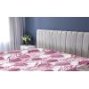 Ambesonne Floral Fitted Sheet, Roses Lavender Eucalyptus Watercolor Valentine’s Day Romantic Concept, Decorative Soft Fabric Bedding All-Round Elastic Pocket, Full Size, Purple Grey and Off White(Dark Magenta White)