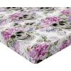 Ambesonne Floral Fitted Sheet, Roses Lavender Eucalyptus Watercolor Valentine’s Day Romantic Concept, Decorative Soft Fabric Bedding All-Round Elastic Pocket, Full Size, Purple Grey and Off White(Lilac Pearl Reseda Green)
