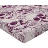 Ambesonne Floral Fitted Sheet, Roses Lavender Eucalyptus Watercolor Valentine’s Day Romantic Concept, Decorative Soft Fabric Bedding All-Round Elastic Pocket, Full Size, Purple Grey and Off White(Plum Pale Mauve)