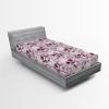 Ambesonne Floral Fitted Sheet, Roses Lavender Eucalyptus Watercolor Valentine’s Day Romantic Concept, Decorative Soft Fabric Bedding All-Round Elastic Pocket, Full Size, Purple Grey and Off White(Plum Pale Mauve)
