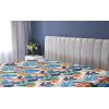 Ambesonne Floral Fitted Sheet, Valentine’s Day Romantic Concept Watercolor Hydrangeas Roses Birds, Decorative Soft Bedding All-Round Elastic Pocket, California King, Soft Pink Pistachio Green(Orange Beige and Teal)