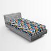 Ambesonne Floral Fitted Sheet, Valentine’s Day Romantic Concept Watercolor Hydrangeas Roses Birds, Decorative Soft Bedding All-Round Elastic Pocket, California King, Soft Pink Pistachio Green(Orange Beige and Teal)