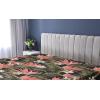 Ambesonne Floral Fitted Sheet, Valentine’s Day Romantic Concept Watercolor Hydrangeas Roses Birds, Decorative Soft Bedding All-Round Elastic Pocket, California King, Soft Pink Pistachio Green(Dark Coral and Fern Green)