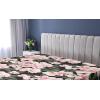 Ambesonne Floral Fitted Sheet, Valentine’s Day Romantic Concept Watercolor Hydrangeas Roses Birds, Decorative Soft Bedding All-Round Elastic Pocket, California King, Soft Pink Pistachio Green(Jade Green and Pastel Pink)