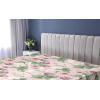 Ambesonne Floral Fitted Sheet, Valentine’s Day Romantic Concept Watercolor Hydrangeas Roses Birds, Decorative Soft Bedding All-Round Elastic Pocket, California King, Soft Pink Pistachio Green(Fern Green Lilac and Blush)