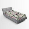 Ambesonne Floral Fitted Sheet, Valentine’s Day Romantic Concept Watercolor Hydrangeas Roses Birds, Decorative Soft Bedding All-Round Elastic Pocket, California King, Soft Pink Pistachio Green(Soft Pink Pale Green)
