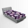 Ambesonne Floral Fitted Sheet, Valentine’s Day Romantic Concept Watercolor Hydrangeas Roses Birds, Decorative Soft Bedding All-Round Elastic Pocket, California King, Soft Pink Pistachio Green(Lilac Pale Fuchsia Plum)