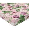 Ambesonne Floral Fitted Sheet, Valentine’s Day Romantic Concept Watercolor Hydrangeas Roses Birds, Decorative Soft Bedding All-Round Elastic Pocket, California King, Soft Pink Pistachio Green(Fern Green Lilac and Blush)