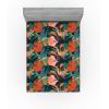 Ambesonne Floral Fitted Sheet, Valentine’s Day Romantic Concept Watercolor Hydrangeas Roses Birds, Decorative Soft Bedding All-Round Elastic Pocket, California King, Soft Pink Pistachio Green(Burnt Orange Tan Teal)