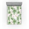 Ambesonne Floral Fitted Sheet, Valentine’s Day Romantic Concept Watercolor Hydrangeas Roses Birds, Decorative Soft Bedding All-Round Elastic Pocket, California King, Soft Pink Pistachio Green(Reseda Green and Pale Rose)