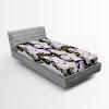 Ambesonne Floral Fitted Sheet, Valentine’s Day Romantic Concept Watercolor Hydrangeas Roses Birds, Decorative Soft Bedding All-Round Elastic Pocket, California King, Soft Pink Pistachio Green(Lavender Blue Green)