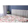 Ambesonne Floral Fitted Sheet, Valentine’s Day Romantic Concept Watercolor Hydrangeas Roses Birds, Decorative Soft Bedding All-Round Elastic Pocket, California King, Soft Pink Pistachio Green(Pastel Pink and Laurel Green)