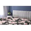 Ambesonne Floral Fitted Sheet, Valentine’s Day Romantic Concept Watercolor Hydrangeas Roses Birds, Decorative Soft Bedding All-Round Elastic Pocket, California King, Soft Pink Pistachio Green(Blush Reseda Green)