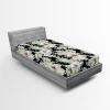 Ambesonne Floral Fitted Sheet, Valentine’s Day Romantic Concept Watercolor Hydrangeas Roses Birds, Decorative Soft Bedding All-Round Elastic Pocket, California King, Soft Pink Pistachio Green(Laurel Green Black White)
