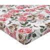 Ambesonne Floral Fitted Sheet, Valentine’s Day Romantic Concept Watercolor Hydrangeas Roses Birds, Decorative Soft Bedding All-Round Elastic Pocket, California King, Soft Pink Pistachio Green(Pastel Pink and Laurel Green)