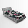 Ambesonne Floral Fitted Sheet, Valentine’s Day Romantic Concept Watercolor Hydrangeas Roses Birds, Decorative Soft Bedding All-Round Elastic Pocket, California King, Soft Pink Pistachio Green(Pink Laurel Green White)