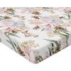 Ambesonne Floral Fitted Sheet, Valentine’s Day Romantic Concept Watercolor Hydrangeas Roses Birds, Decorative Soft Bedding All-Round Elastic Pocket, California King, Soft Pink Pistachio Green(Pale Ceil Blue Green)