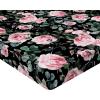 Ambesonne Floral Fitted Sheet, Valentine’s Day Theme Vintage Style Romantic Roses Pattern Plot, Decorative Soft Fabric Bedding All-Round Elastic Pocket, Twin Size, Dark Fuchsia and Slate Blue(Soft Pink and Hunter Green)