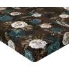 Ambesonne Floral Fitted Sheet, Valentine’s Day Theme Vintage Style Romantic Roses Pattern Plot, Decorative Soft Fabric Bedding All-Round Elastic Pocket, Twin Size, Dark Fuchsia and Slate Blue(Seal Brown Dark Teal)
