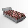 Ambesonne Floral Fitted Sheet, Valentine’s Day Theme Vintage Style Romantic Roses Pattern Plot, Decorative Soft Fabric Bedding All-Round Elastic Pocket, Twin Size, Dark Fuchsia and Slate Blue(Coral Blush and Brown)