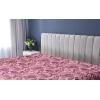 Ambesonne Floral Fitted Sheet, Valentine’s Day Theme Vintage Style Romantic Roses Pattern Plot, Decorative Soft Fabric Bedding All-Round Elastic Pocket, Twin Size, Dark Fuchsia and Slate Blue(Soft Pink and Dark Magenta)