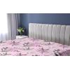 Ambesonne Floral Fitted Sheet, Valentine’s Day Theme Vintage Style Romantic Roses Pattern Plot, Decorative Soft Fabric Bedding All-Round Elastic Pocket, Twin Size, Dark Fuchsia and Slate Blue(Soft Pink and Dark Grey)