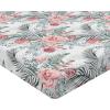 Ambesonne Floral Fitted Sheet, Valentine’s Day Theme Vintage Style Romantic Roses Pattern Plot, Decorative Soft Fabric Bedding All-Round Elastic Pocket, Twin Size, Dark Fuchsia and Slate Blue(Coral and Pale Reseda Green)